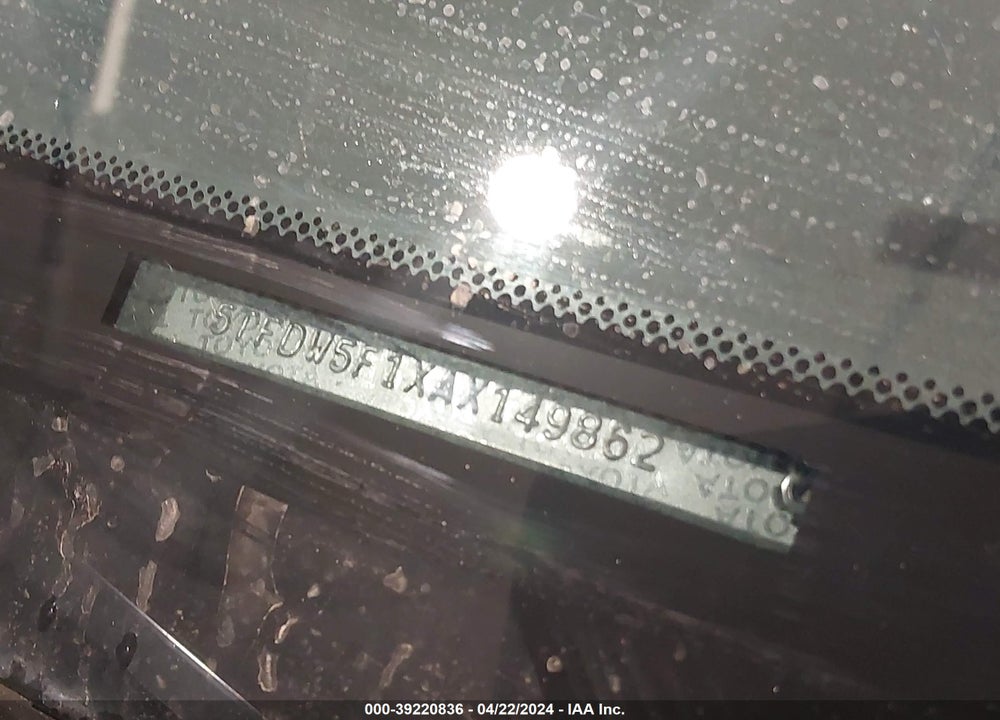 2010 TOYOTA TUNDRA GRADE 5.7L V8 VIN: 5TFDW5F1XAX149862