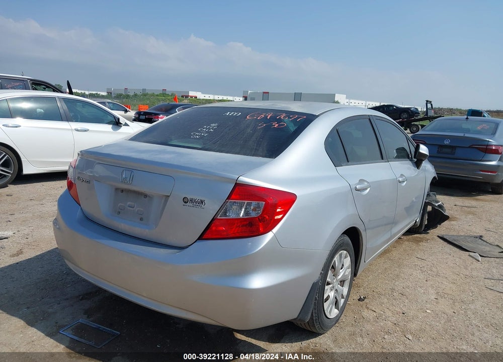 2012 HONDA CIVIC LX VIN: 2HGFB2F57CH333140