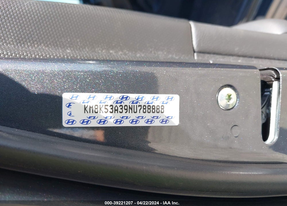 2022 HYUNDAI KONA LIMITED VIN: KM8K53A39NU788888