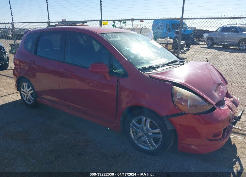 2007 HONDA FIT SPORT VIN: JHMGD38697S036439