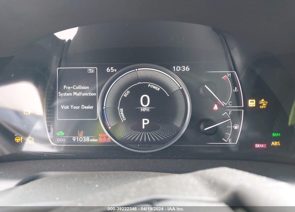 2022 LEXUS ES 300H VIN: 58ADA1C10NU016146