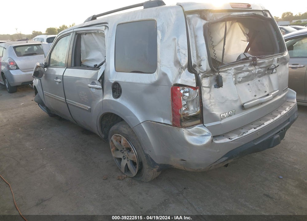 2012 HONDA PILOT TOURING VIN: 5FNYF3H9XCB022311