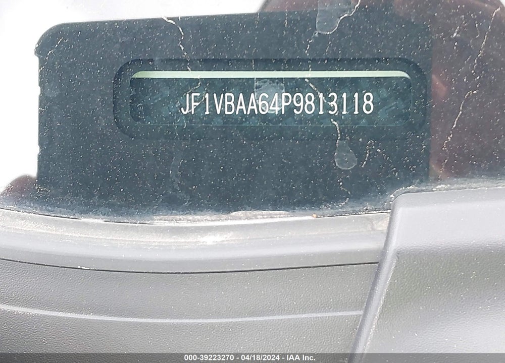 2023 SUBARU WRX VIN: JF1VBAA64P9813118