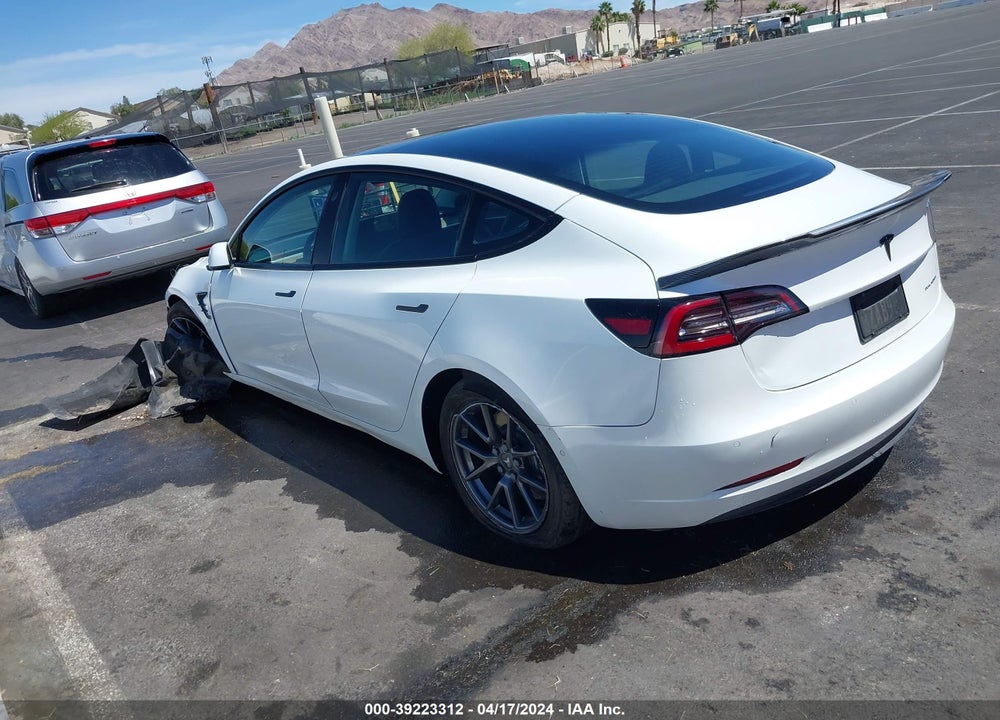 2022 TESLA MODEL 3 LONG RANGE DUAL MOTOR ALL-WHEEL DRIVE VIN: 5YJ3E1EB0NF112496