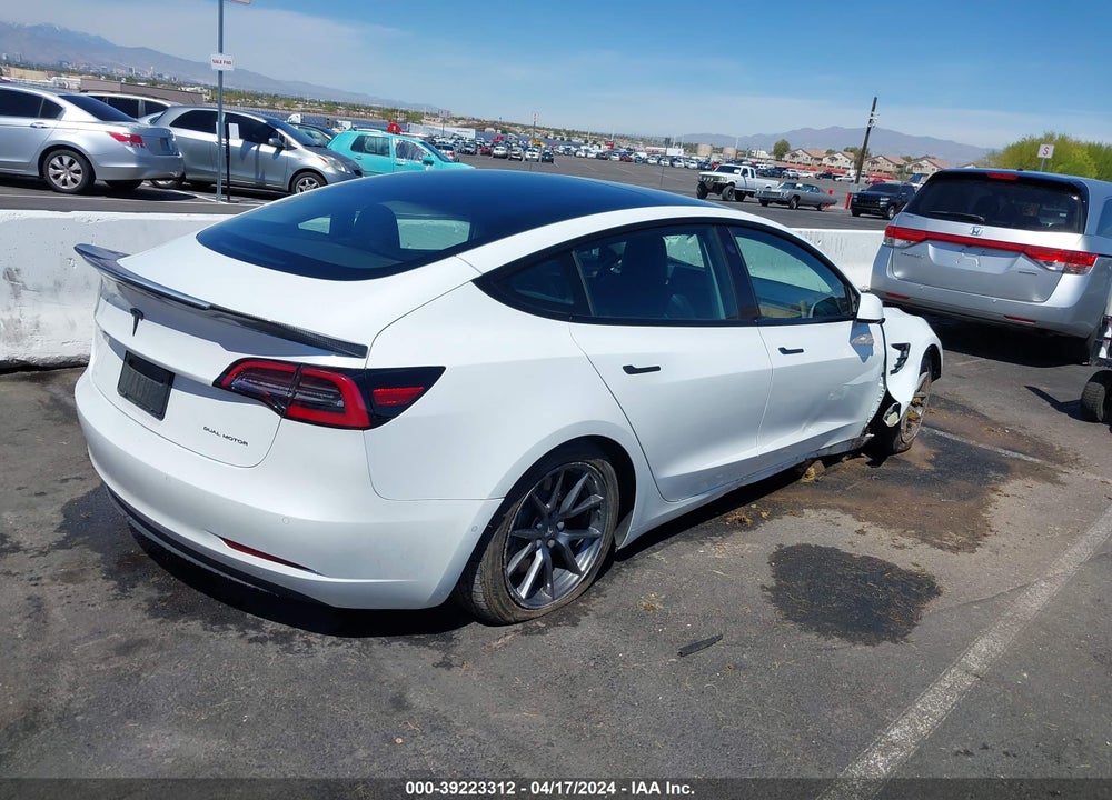 2022 TESLA MODEL 3 LONG RANGE DUAL MOTOR ALL-WHEEL DRIVE VIN: 5YJ3E1EB0NF112496