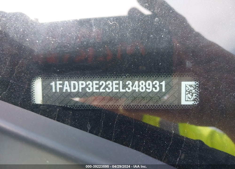 2014 FORD FOCUS S VIN: 1FADP3E23EL348931