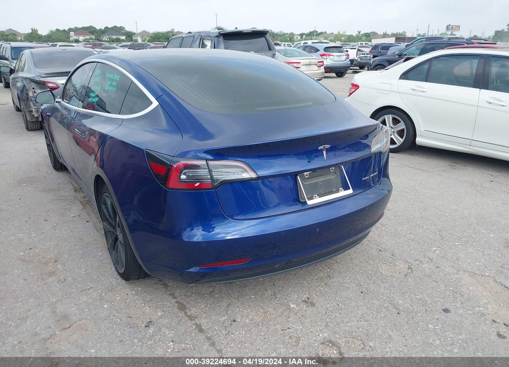 2020 TESLA MODEL 3 LONG RANGE DUAL MOTOR ALL-WHEEL DRIVE VIN: 5YJ3E1EB3LF628445