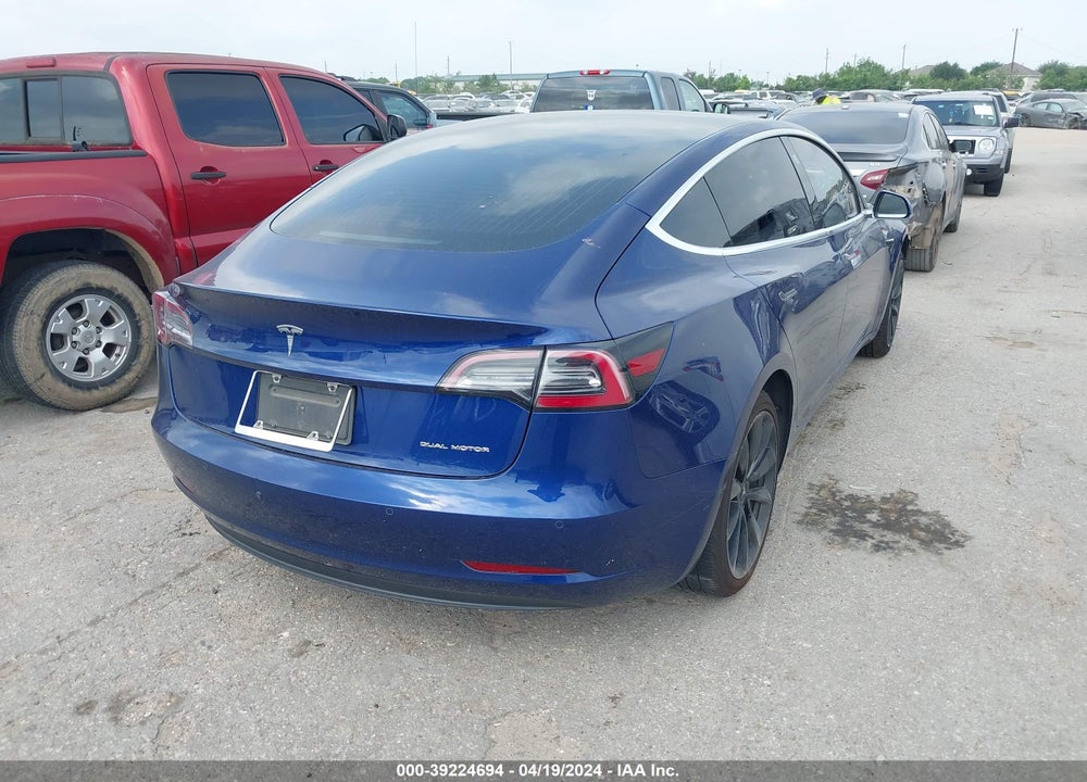 2020 TESLA MODEL 3 LONG RANGE DUAL MOTOR ALL-WHEEL DRIVE VIN: 5YJ3E1EB3LF628445