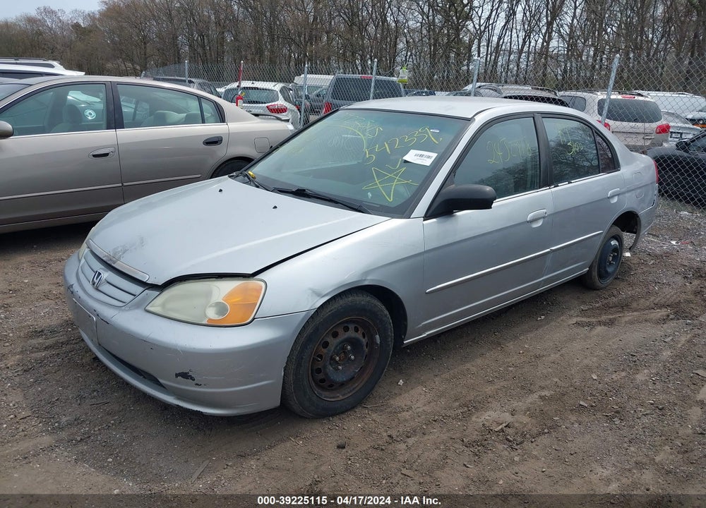 2002 HONDA CIVIC LX VIN: 2HGES16652H542339
