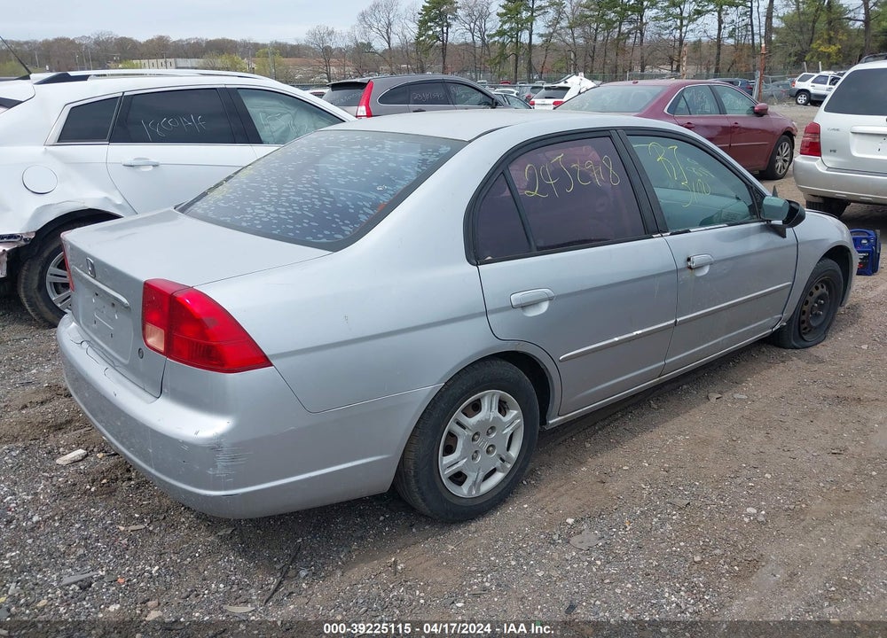 2002 HONDA CIVIC LX VIN: 2HGES16652H542339