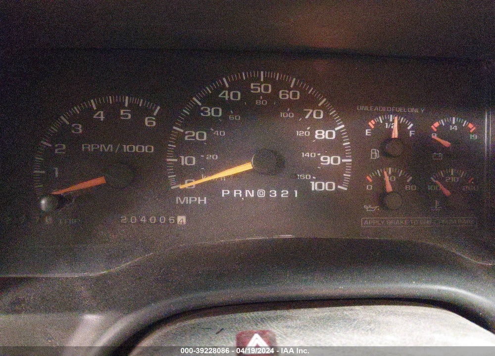 1998 CHEVROLET K2500 FLEETSIDE VIN: 1GCGK29J1WE179385