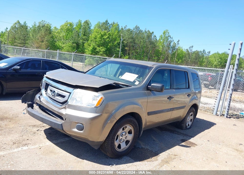 2011 HONDA PILOT LX VIN: 5FNYF3H23BB016366