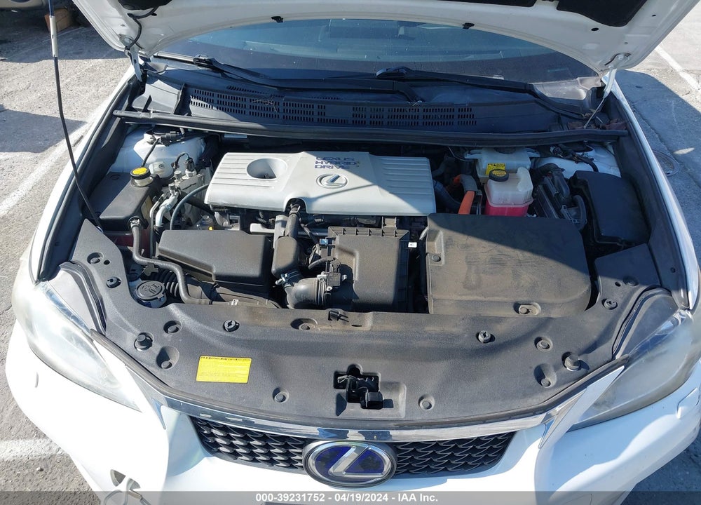 2012 LEXUS CT 200H PREMIUM VIN: JTHKD5BH5C2068234