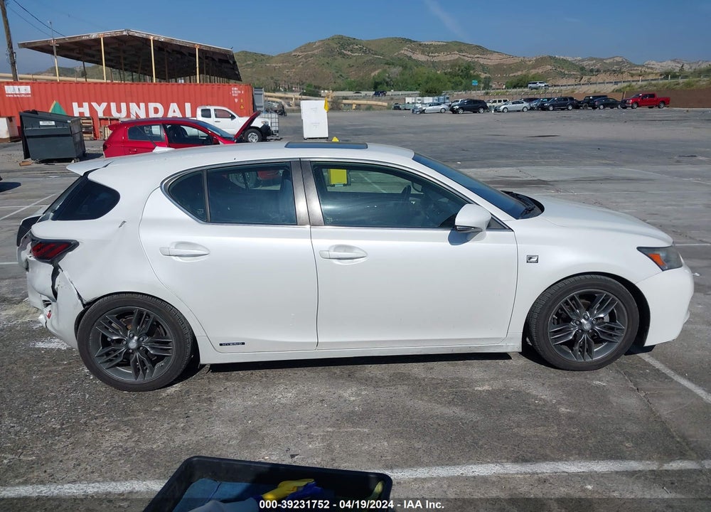 2012 LEXUS CT 200H PREMIUM VIN: JTHKD5BH5C2068234