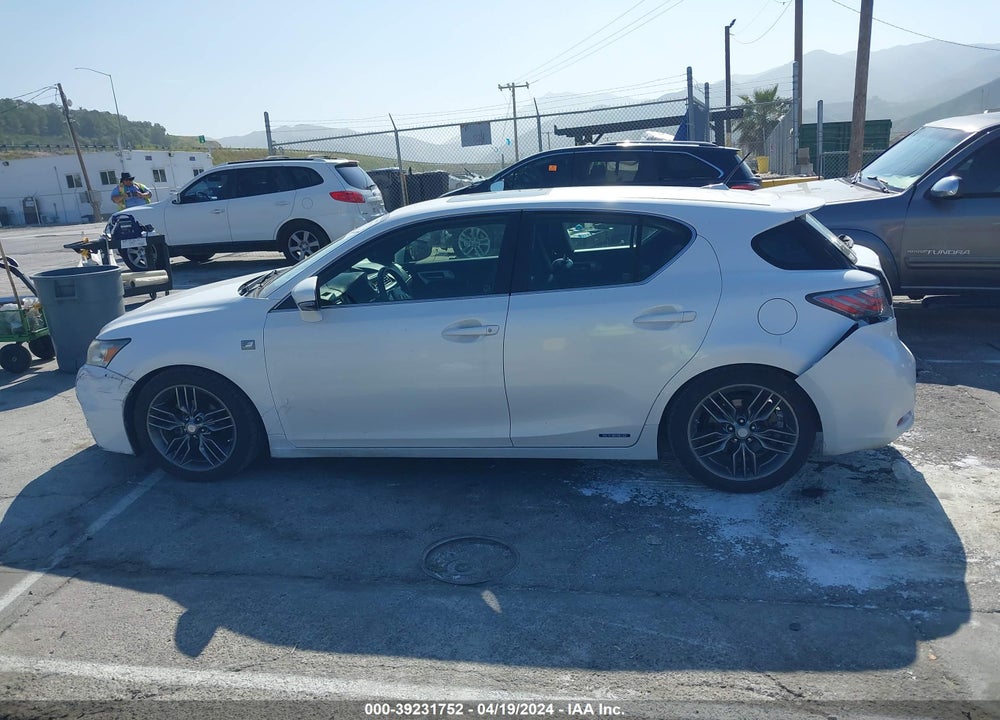 2012 LEXUS CT 200H PREMIUM VIN: JTHKD5BH5C2068234