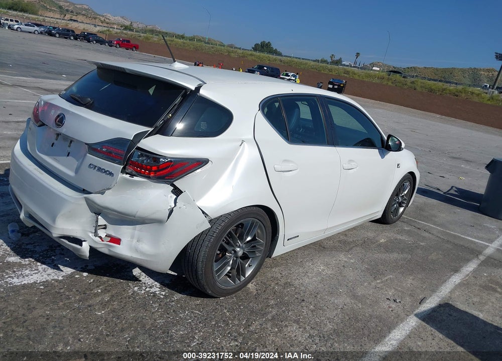 2012 LEXUS CT 200H PREMIUM VIN: JTHKD5BH5C2068234