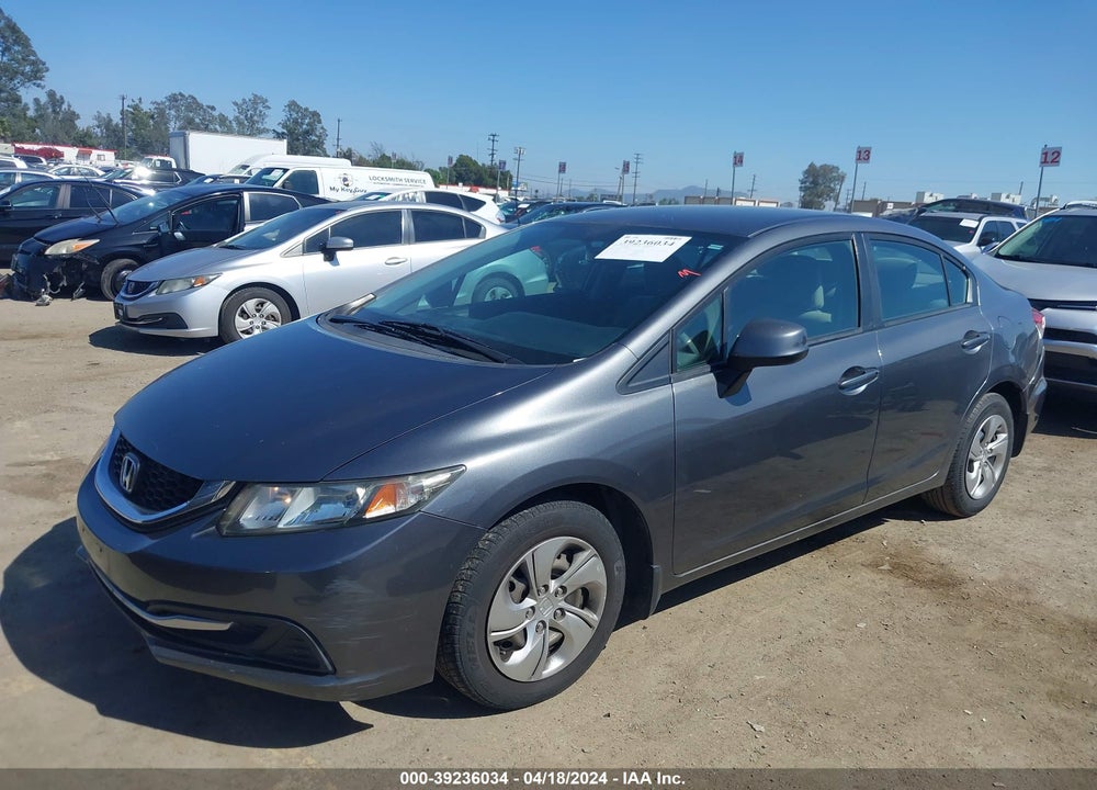2013 HONDA CIVIC LX VIN: 19XFB2F58DE038057