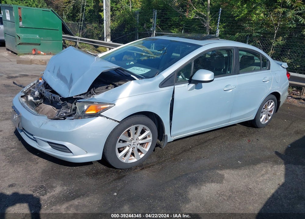 2012 HONDA CIVIC EX VIN: 19XFB2F88CE315993