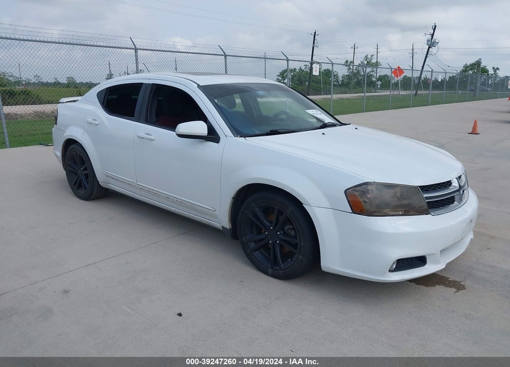 2012 AVENGER DODGE  SXT PLUS VIN: 1C3CDZEG8CN269564