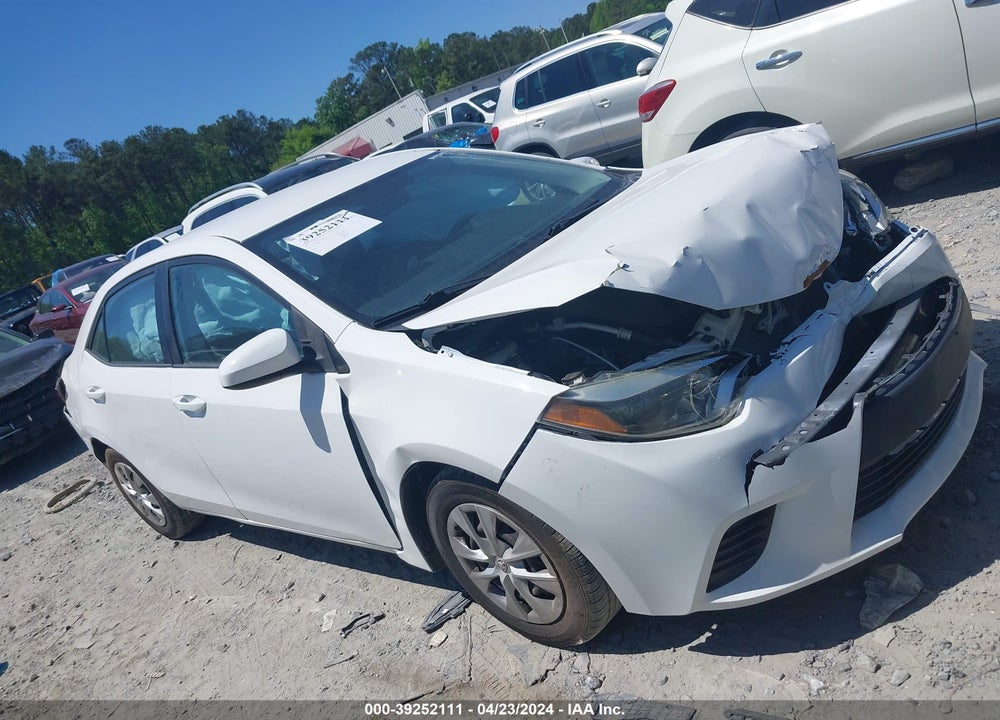 2016 TOYOTA COROLLA L VIN: 5YFBURHE0GP458395