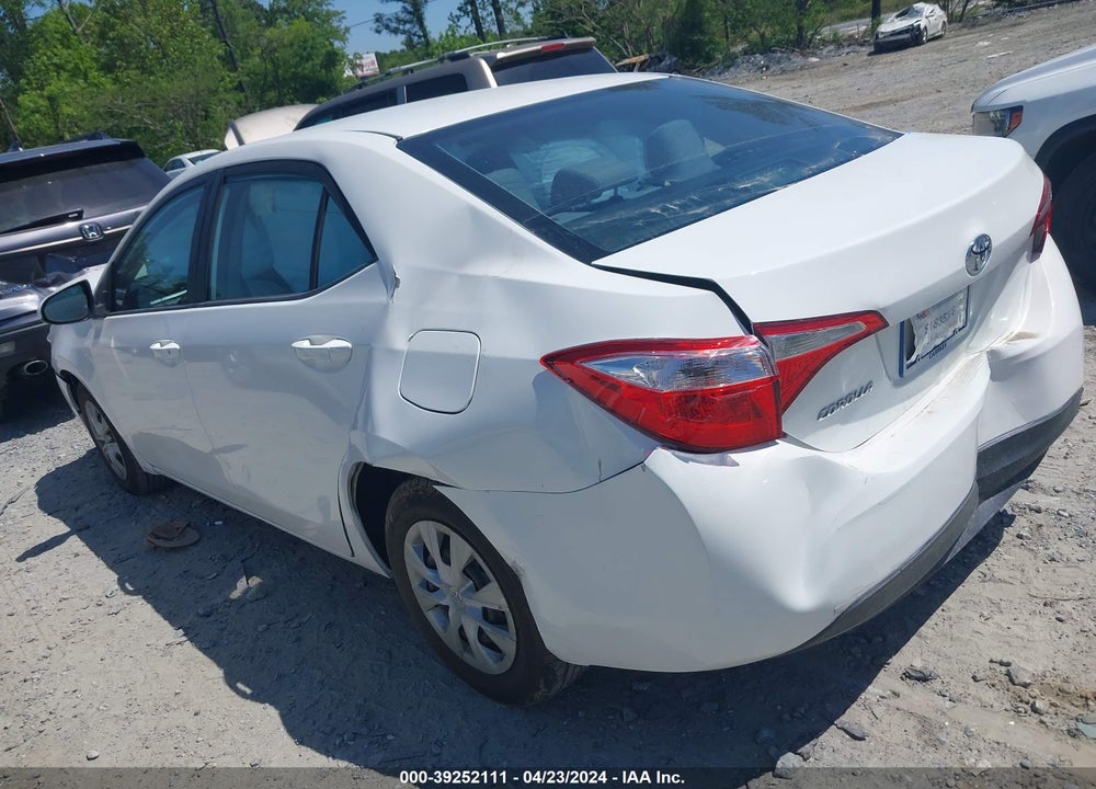 2016 TOYOTA COROLLA L VIN: 5YFBURHE0GP458395