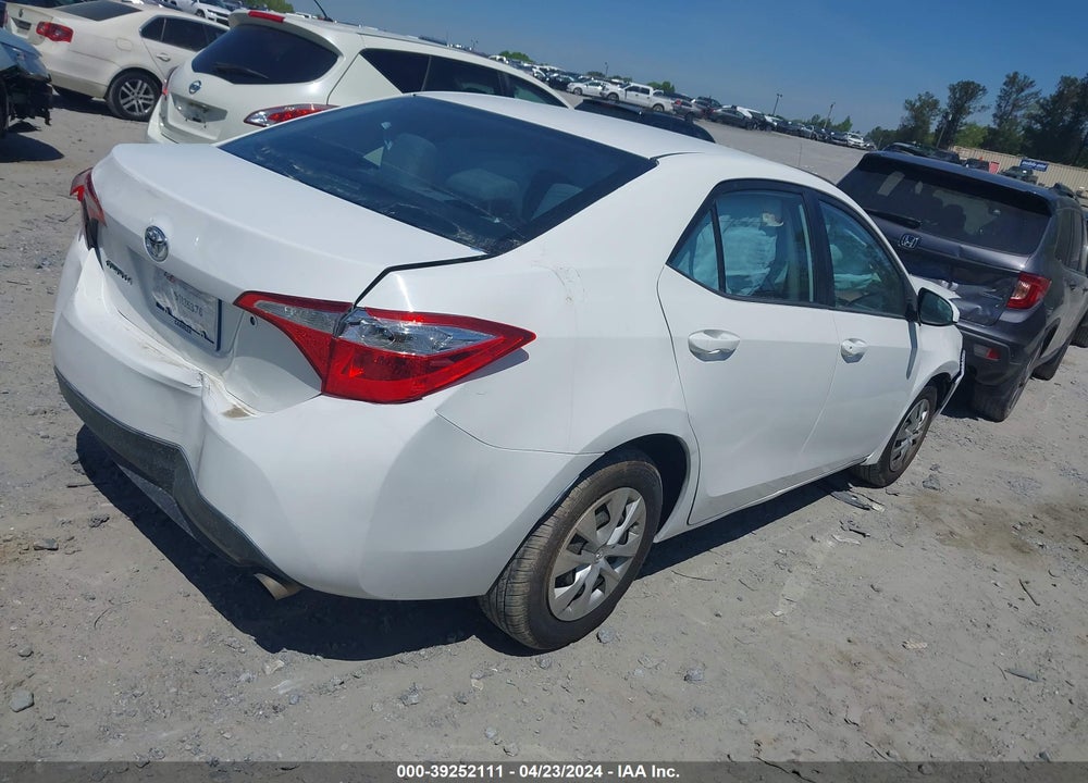 2016 TOYOTA COROLLA L VIN: 5YFBURHE0GP458395