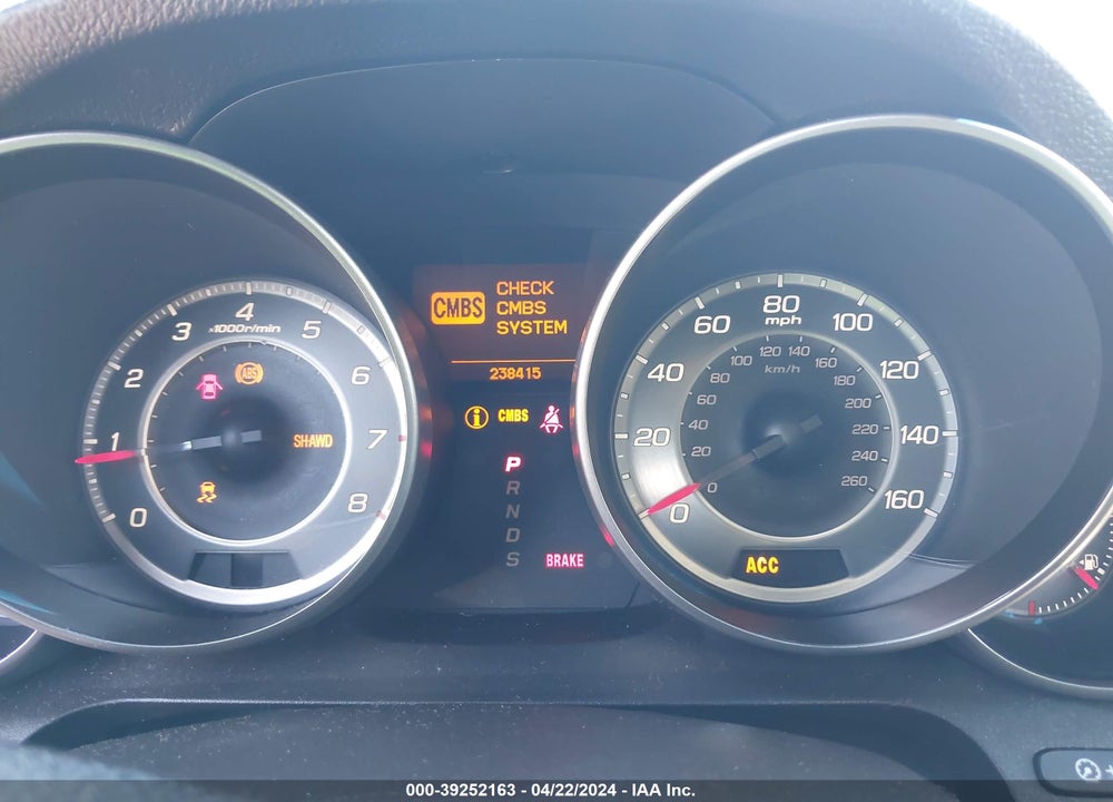 2011 ACURA MDX ADVANCE PACKAGE VIN: 2HNYD2H74BH541503