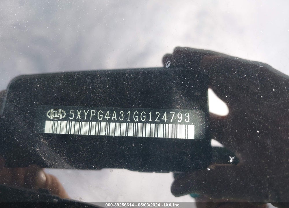 2016 KIA SORENTO 2.4L L VIN: 5XYPG4A31GG124793