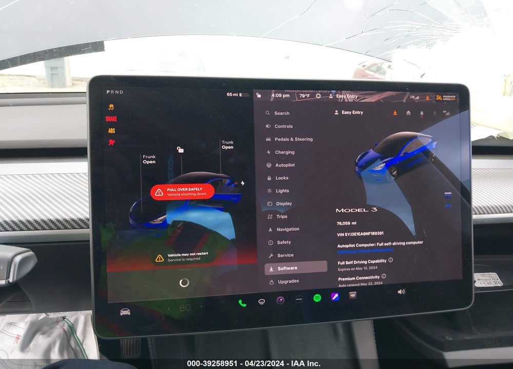 2022 TESLA MODEL 3 VIN: 5YJ3E1EA9NF189391