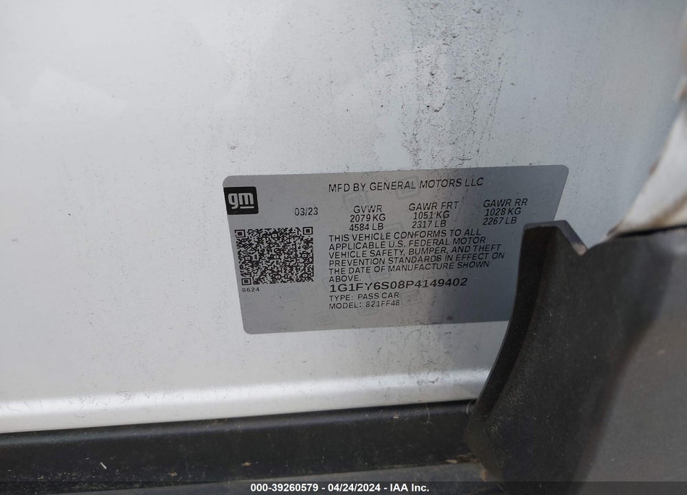 2023 CHEVROLET BOLT EUV FWD LT VIN: 1G1FY6S08P4149402