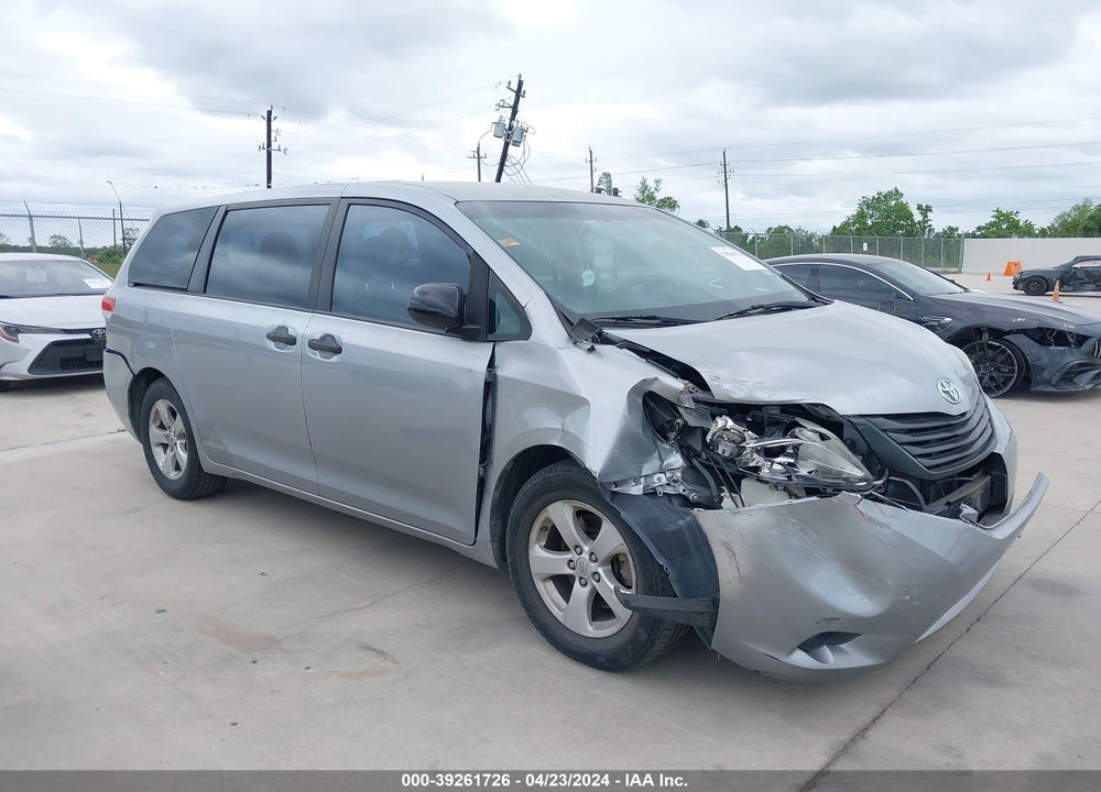2013 TOYOTA SIENNA L V6 7 PASSENGER VIN: 5TDZK3DCXDS353842
