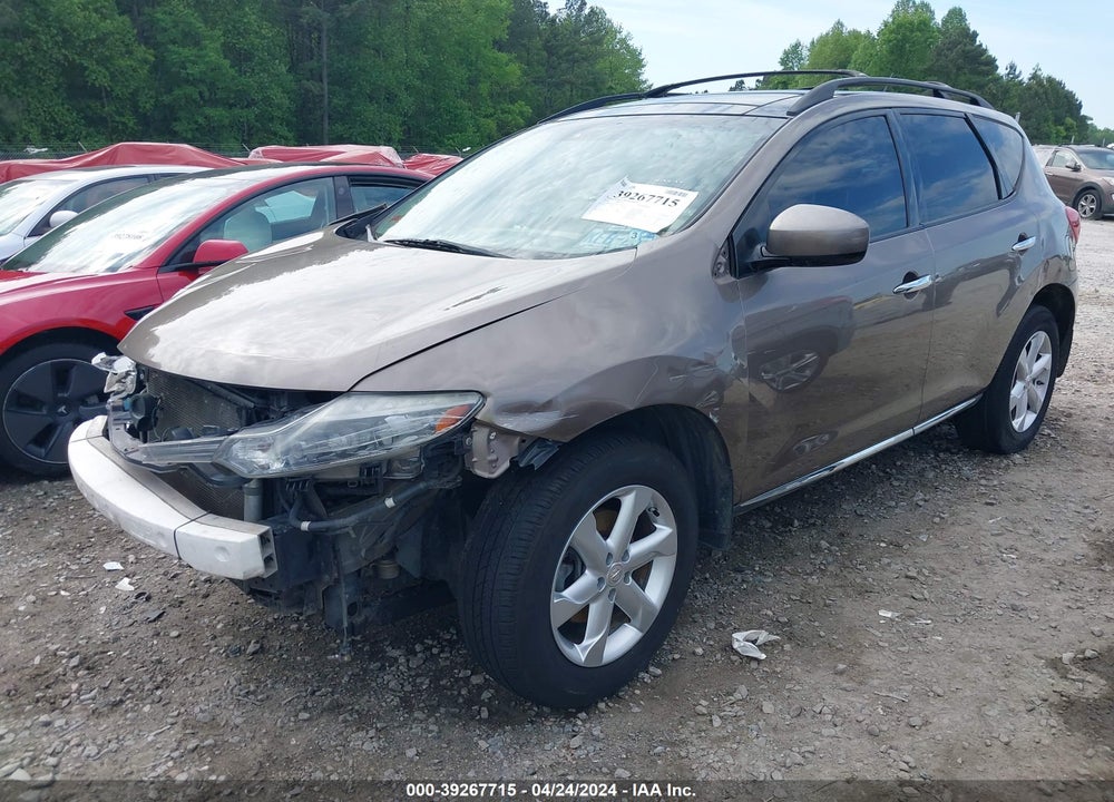 2010 NISSAN MURANO SL VIN: JN8AZ1MW9AW118937