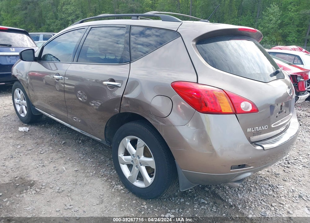 2010 NISSAN MURANO SL VIN: JN8AZ1MW9AW118937