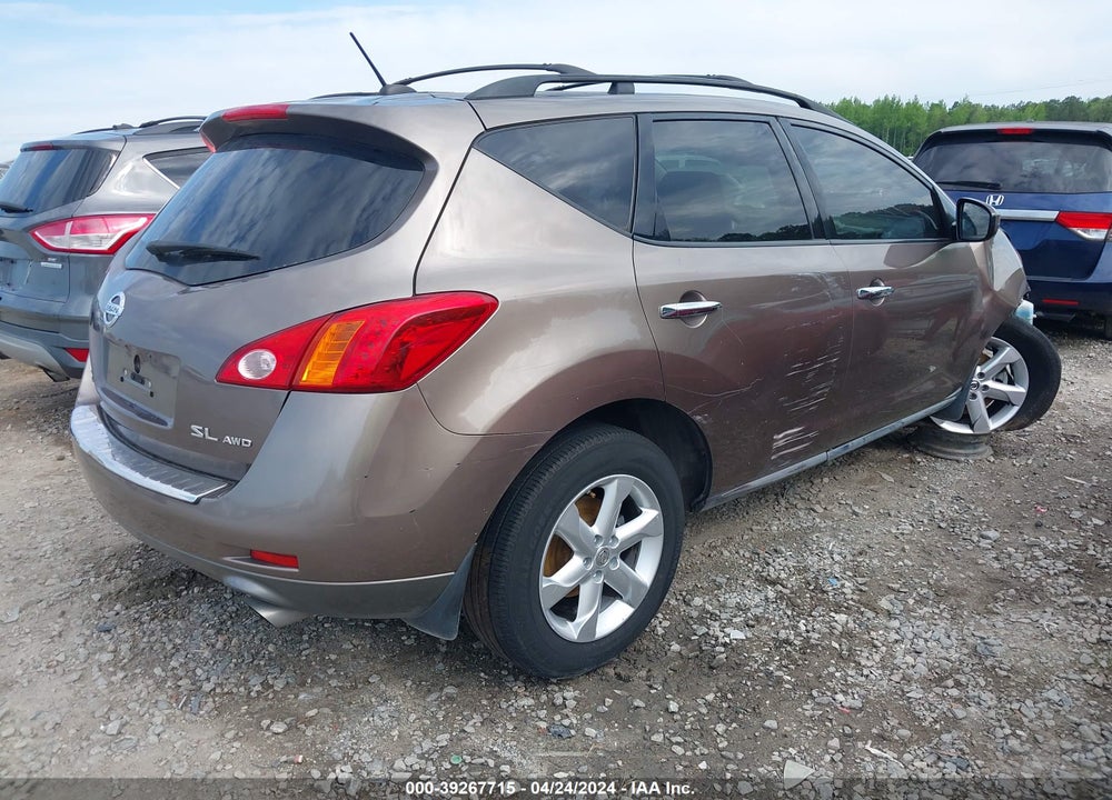 2010 NISSAN MURANO SL VIN: JN8AZ1MW9AW118937