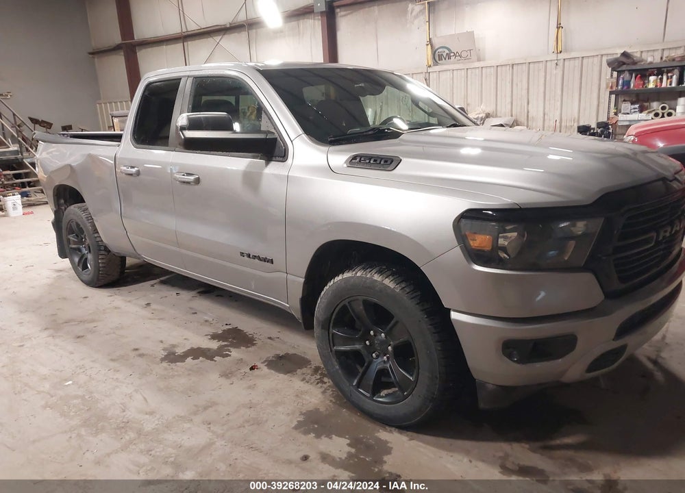 2021 RAM 1500 BIG HORN QUAD CAB 4X4 6'4 BOX VIN: 1C6SRFBT7MN727337