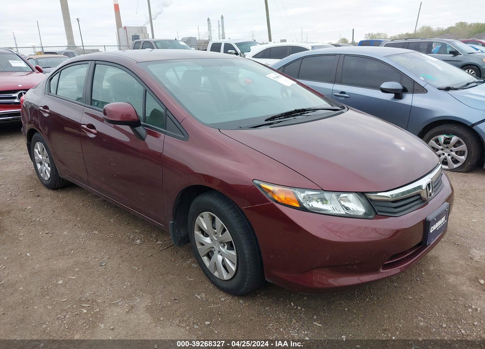 2012 HONDA CIVIC LX VIN: 19XFB2F53CE089920