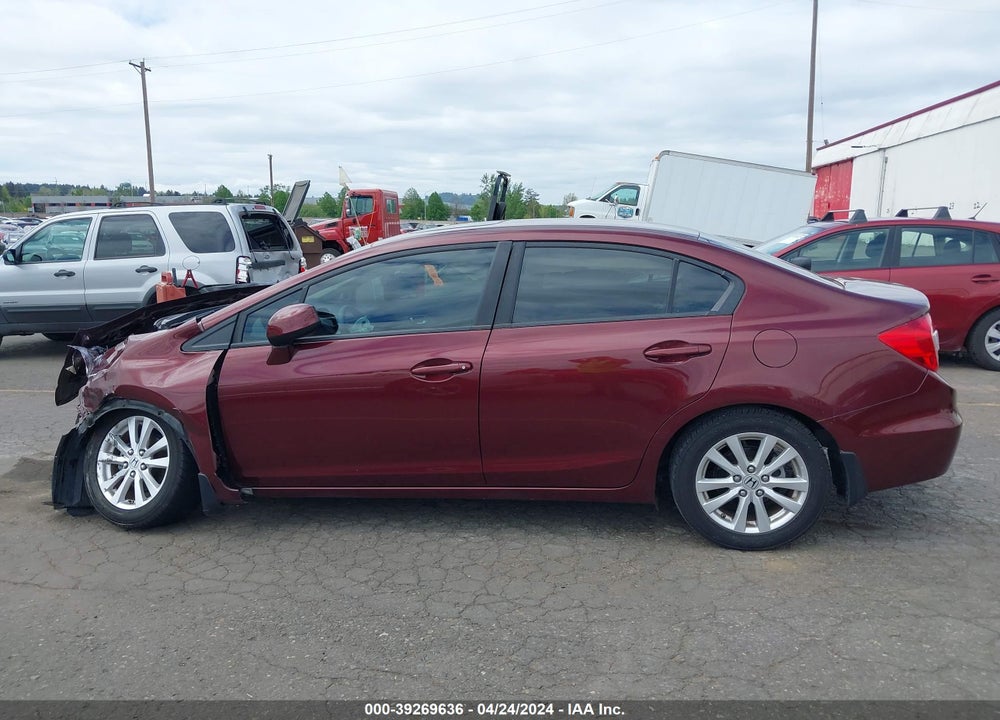 2012 HONDA CIVIC EX VIN: 19XFB2F80CE352598