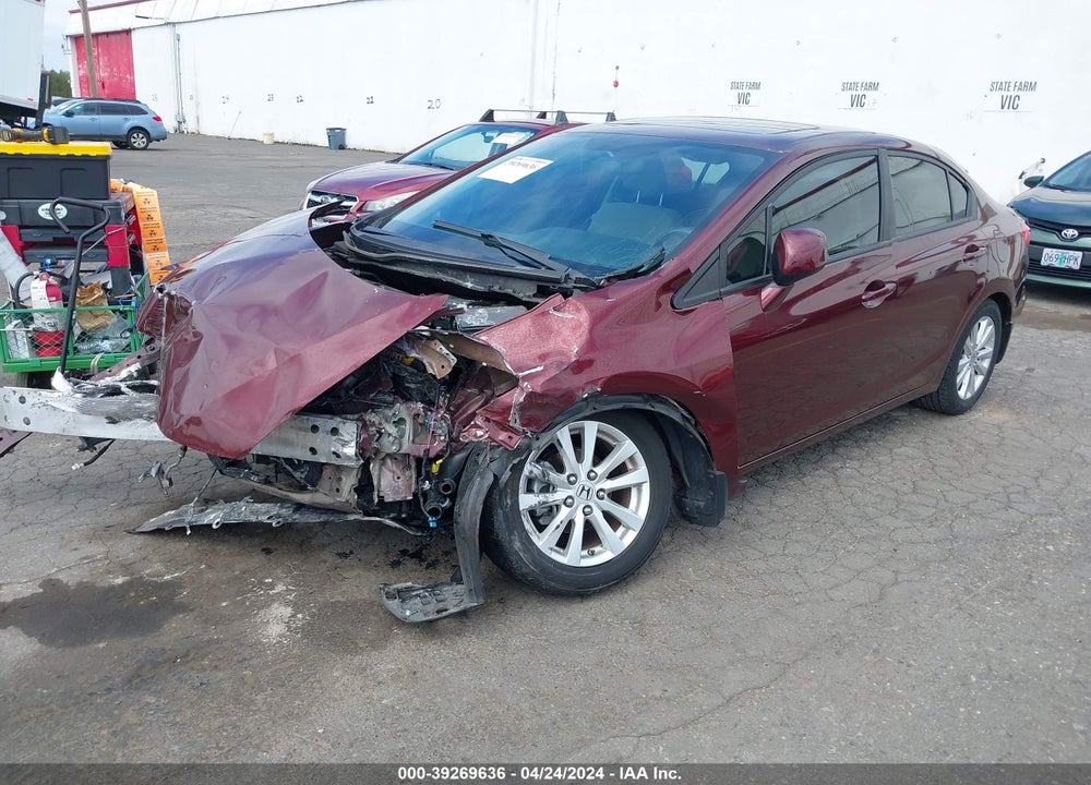2012 HONDA CIVIC EX VIN: 19XFB2F80CE352598