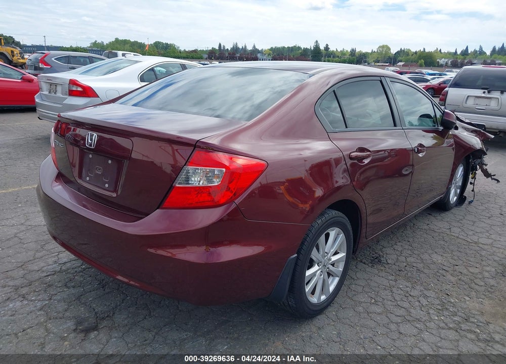 2012 HONDA CIVIC EX VIN: 19XFB2F80CE352598