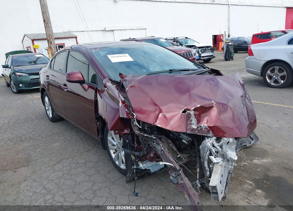 2012 HONDA CIVIC EX VIN: 19XFB2F80CE352598