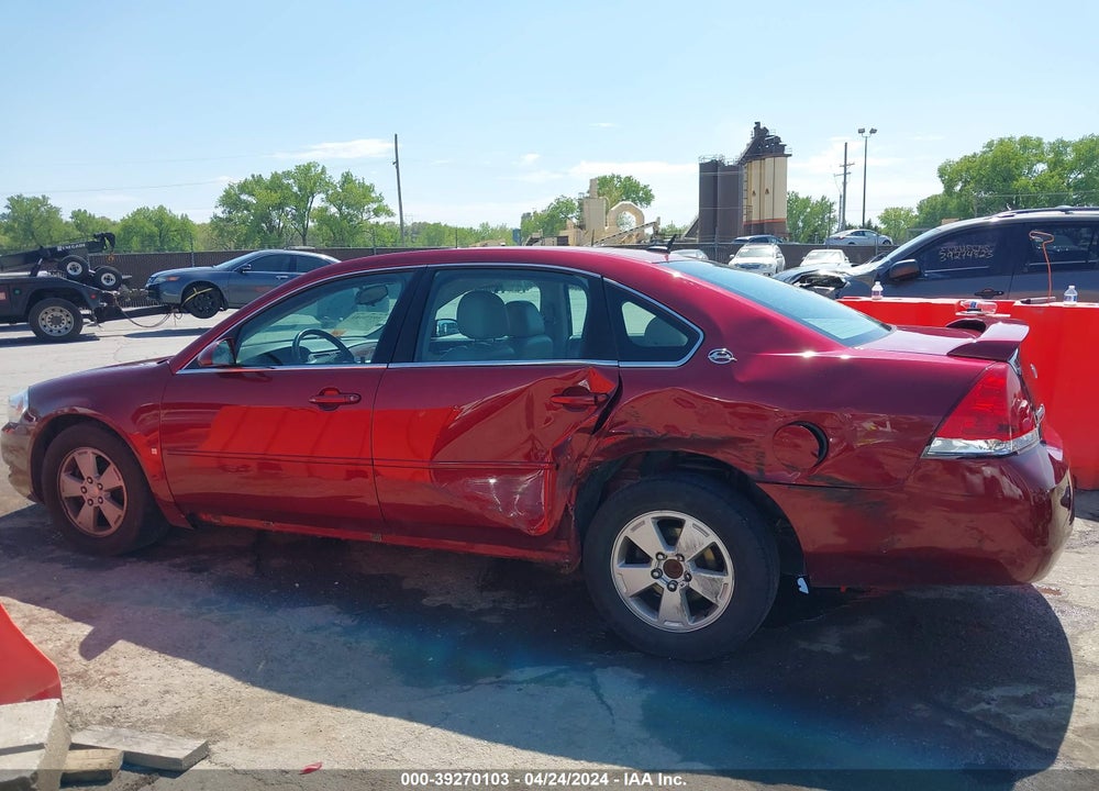 2008 CHEVROLET IMPALA LT VIN: 2G1WT58KX89250733