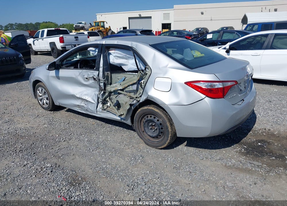 2016 TOYOTA COROLLA LE VIN: 2T1BURHE5GC627732