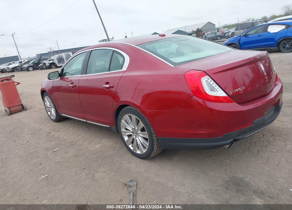 2013 LINCOLN MKS ECOBOOST VIN: 1LNHL9FT9DG618037