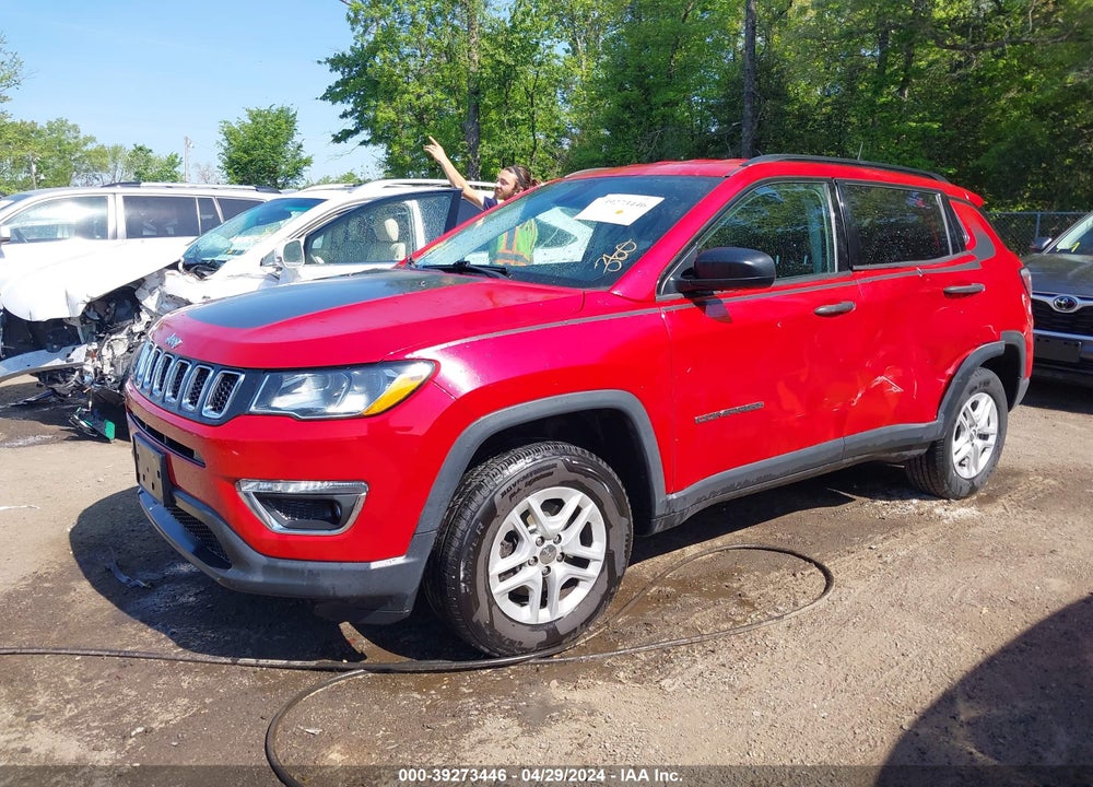 2018 JEEP COMPASS SPORT 4X4 VIN: 3C4NJDAB0JT213545