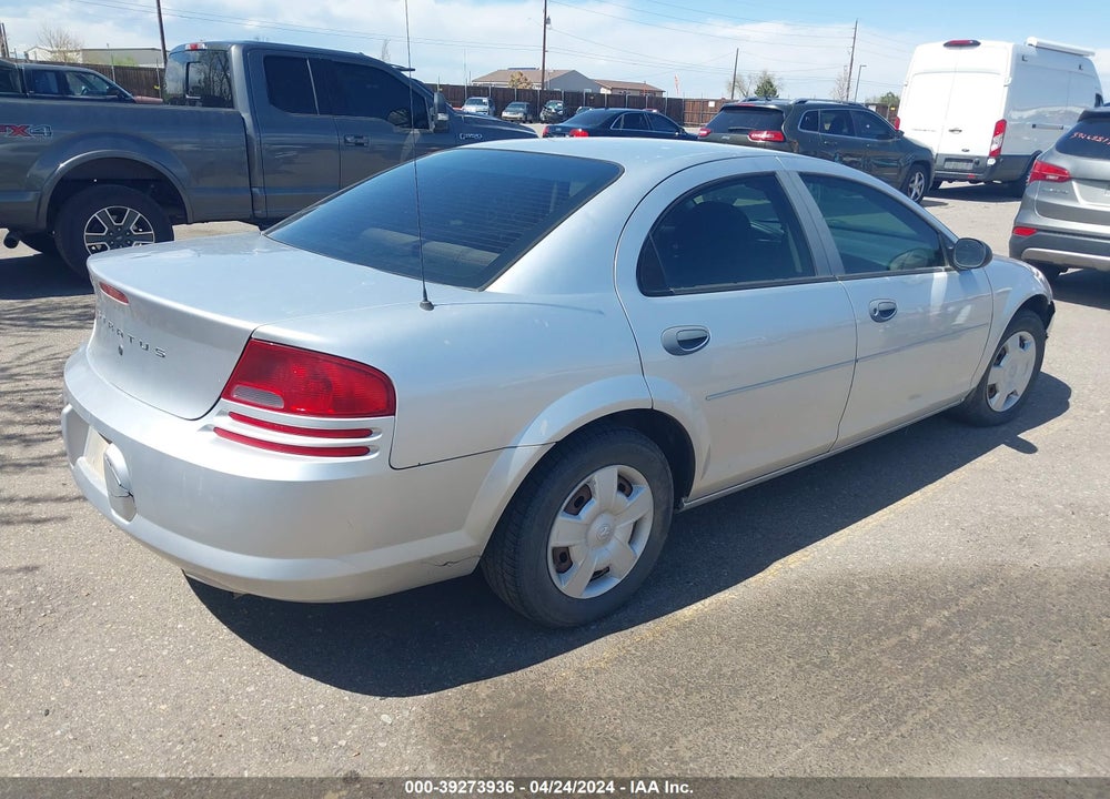 2004 DODGE STRATUS SE VIN: 1B3EL36R14N300225