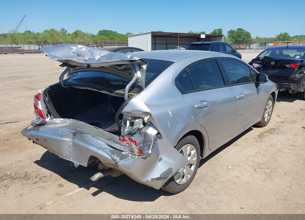 2012 HONDA CIVIC LX VIN: 19XFB2F5XCE077845
