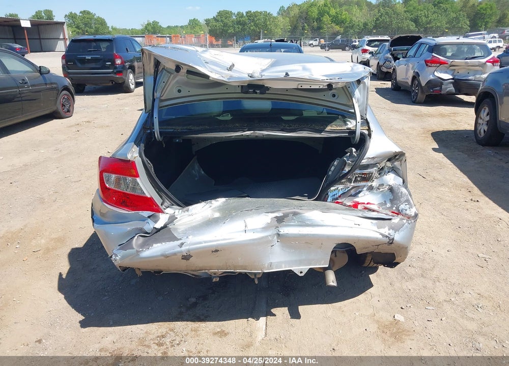 2012 HONDA CIVIC LX VIN: 19XFB2F5XCE077845