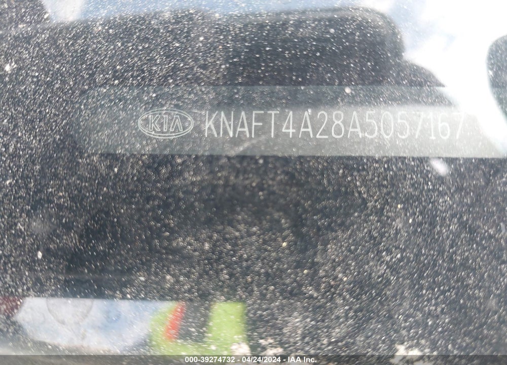 2010 KIA FORTE LX VIN: KNAFT4A28A5057167