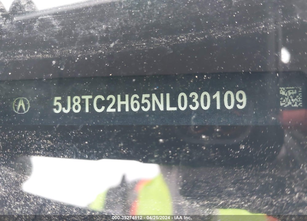 2021 ACURA RDX A-SPEC PACKAGE VIN: 5J8TC2H60ML048810