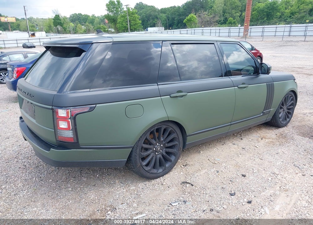 2016 LAND ROVER RANGE ROVER 5.0L V8 HOLLAND HOLLAND/5.0L V8 SUPERCHARGED AUTOBIOGRAPHY VIN: SALGV3EF4GA271364
